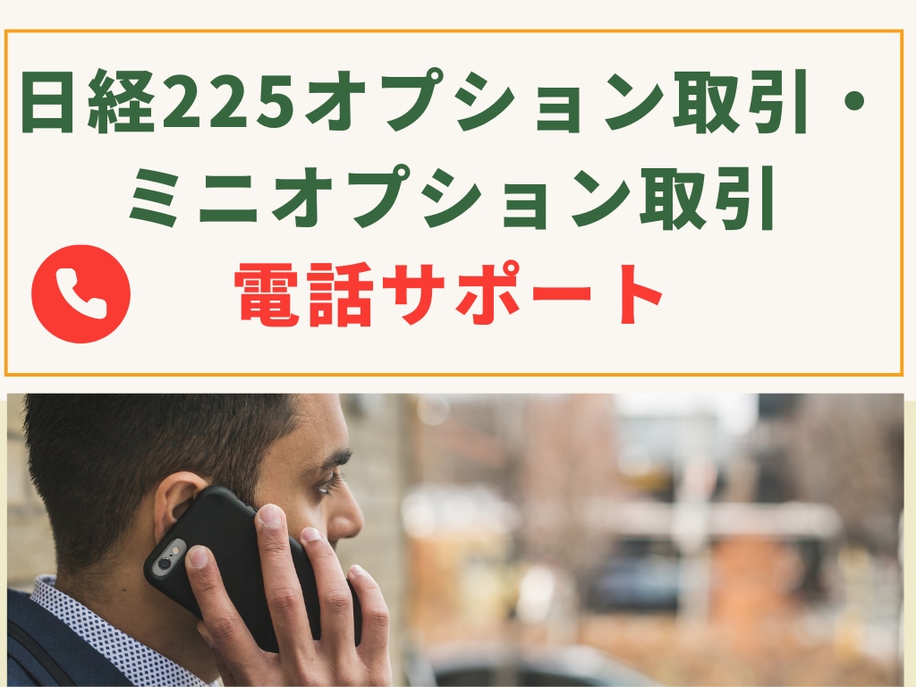 日経225オプション取引の始め方や仕組に答えます 電話サービスなら面倒な入力作業もなしで即、解決可能です イメージ1