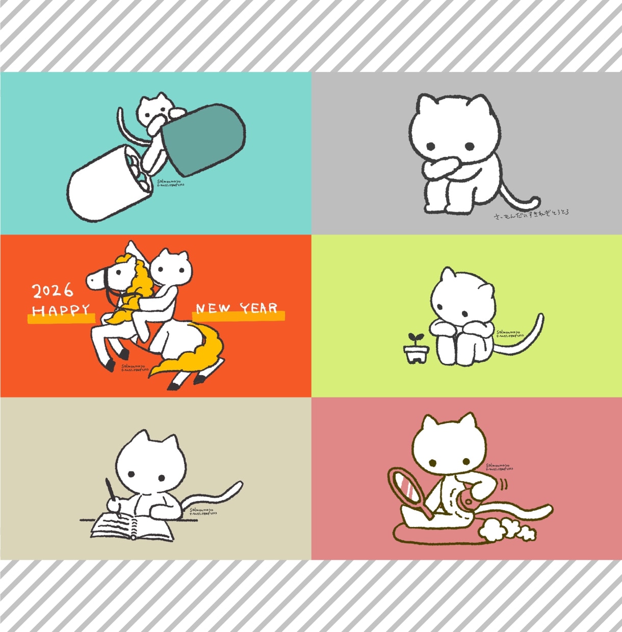 note見出し画像・ヘッダー用ネコイラスト描きます 記事内容に合うネコ見出し画像でシンプルながら個性ある記事に イメージ9