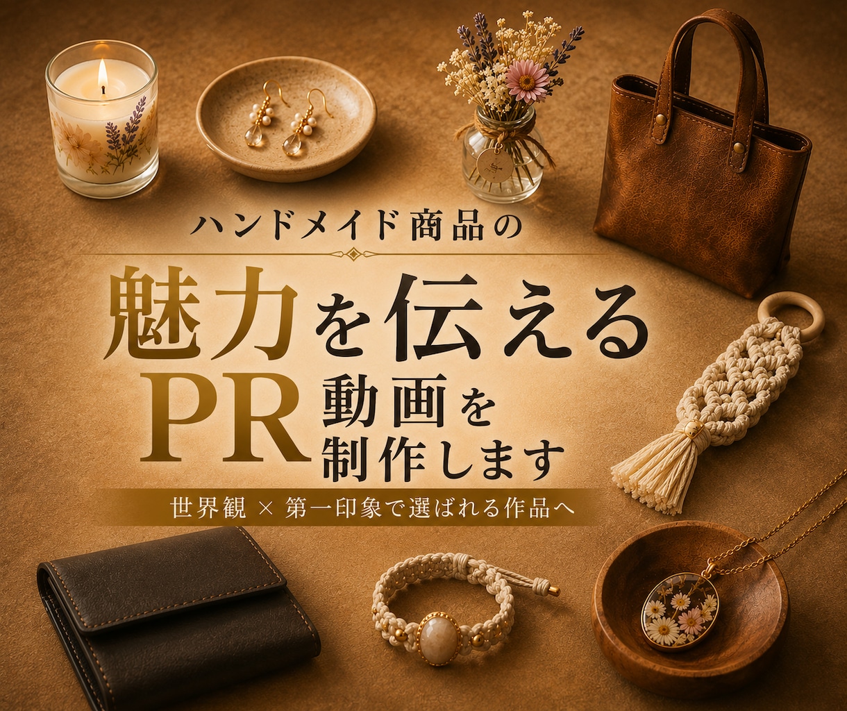 ハンドメイド商品の魅力を伝えるPR動画を制作します Creema・minne 