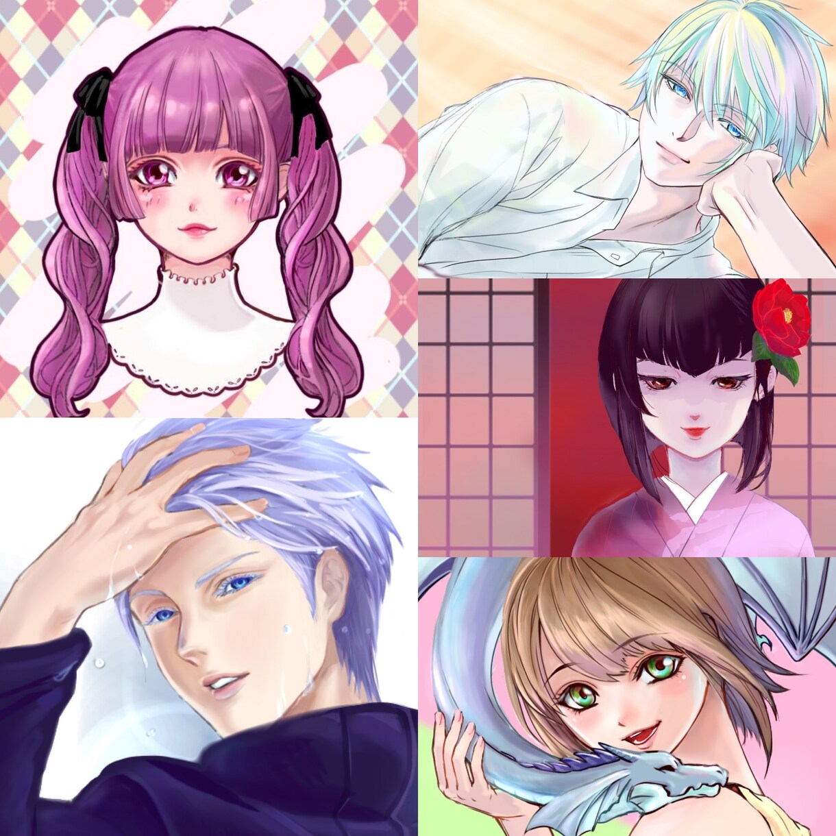 可愛い✨かっこいい✨魅力的なアイコン❣️描きます 綺麗め、和風、ホラー系イラスト❣️キャラデザ費含む！ イメージ1