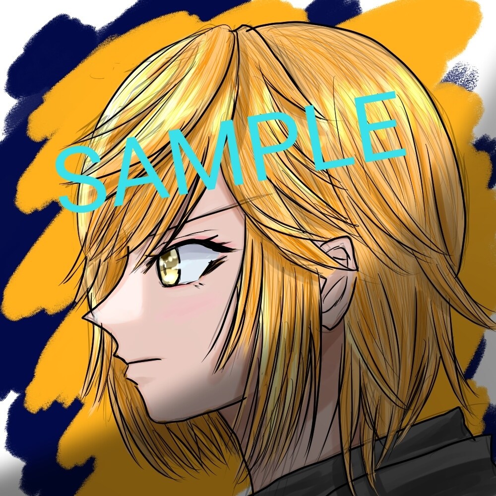 即納で横顔アイコン描きます 急にアイコンを変えたくなったあなたへ イメージ2