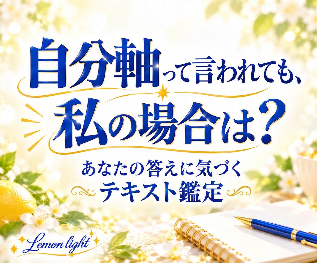 あなたの場合の「自分軸」を紐解きます テキスト鑑定｜気持ちを大切にして、望む方向を自分で選んでいく イメージ1