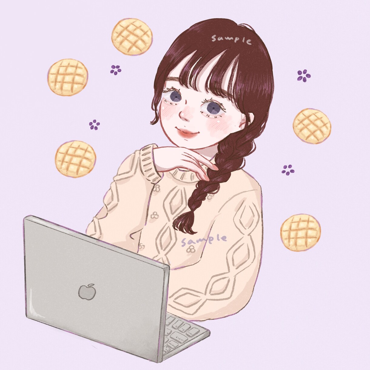 しっかりタッチの似顔絵イラスト描きます 絵本のような風合いです！アイコン,贈り物にも♡商用利用も可！ イメージ1