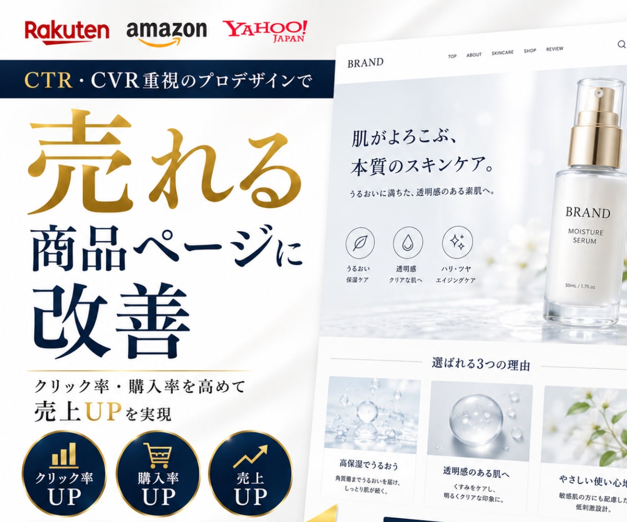 ECサイト売れる商品画像7枚を制作・改善します Amazon・楽天などCTR・CVR重視のEC商品ページ作成 イメージ1