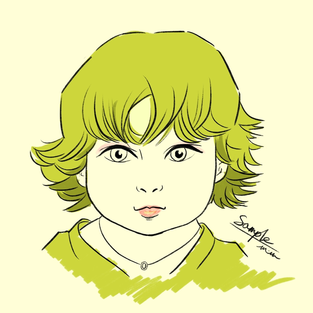 SNS向け！カラフルなモノトーン似顔絵描きます 他の人よりも目立ちたい方にオススメ！ イメージ3