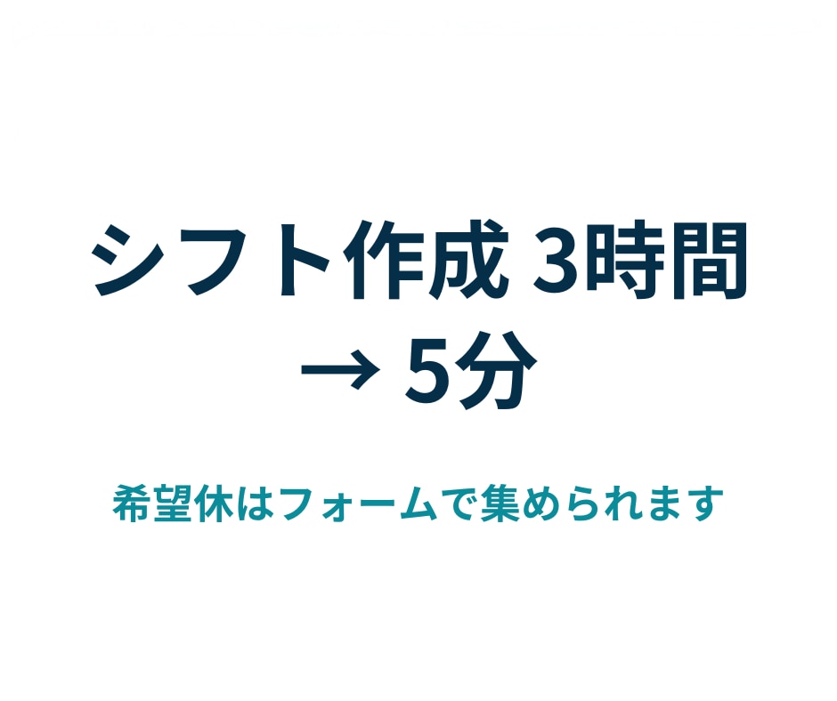 スプレッドシートでシフト表作成を自動化します 希望と制約を入れれば条件を満たすシフト表が出てきます イメージ1