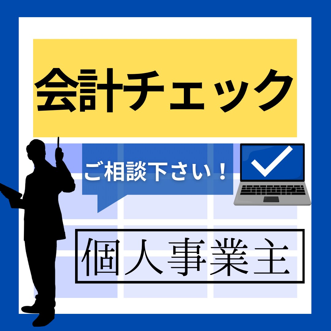 毎月の会計チェック(個人)の入力アドバイスします 税理士に頼むほどでもないが不安な方！ イメージ1