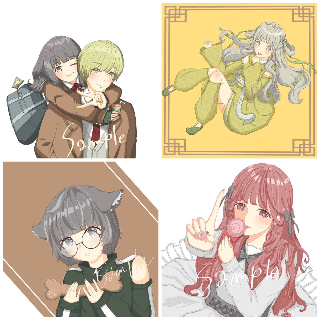 何度でも修正◎アイコン/イラスト描きます あなただけのオリジナルイラスト！気軽にご相談下さい！ イメージ5