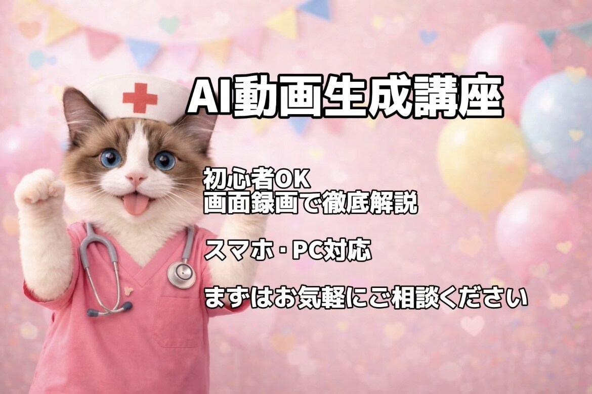 AI動画生成のやり方をゼロから丁寧に教えます 知識ゼロでもOK。AI動画が“自分で作れる”ようになります イメージ1