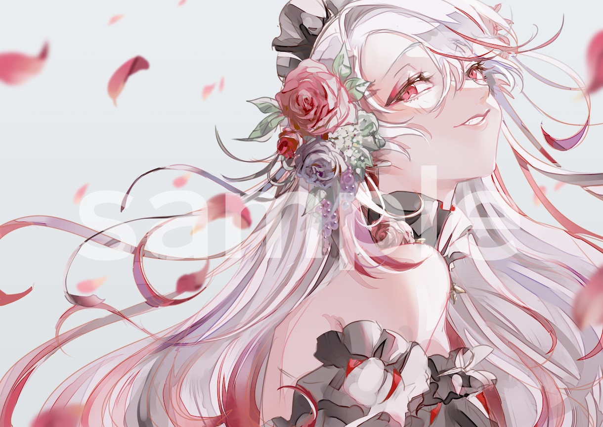 サムネ・アイコン・ヘッダー等のイラスト描きます キャラクターに合わせてオーダーメイドでお花盛りできます！ イメージ6