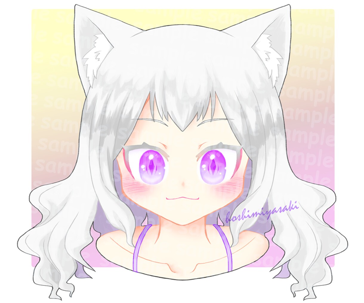 SNS用アイコン⭐可愛い女の子のイラストを描きます 自撮りのイラスト化もOK！優しい・柔らかい印象で仕上げます⭐ イメージ6