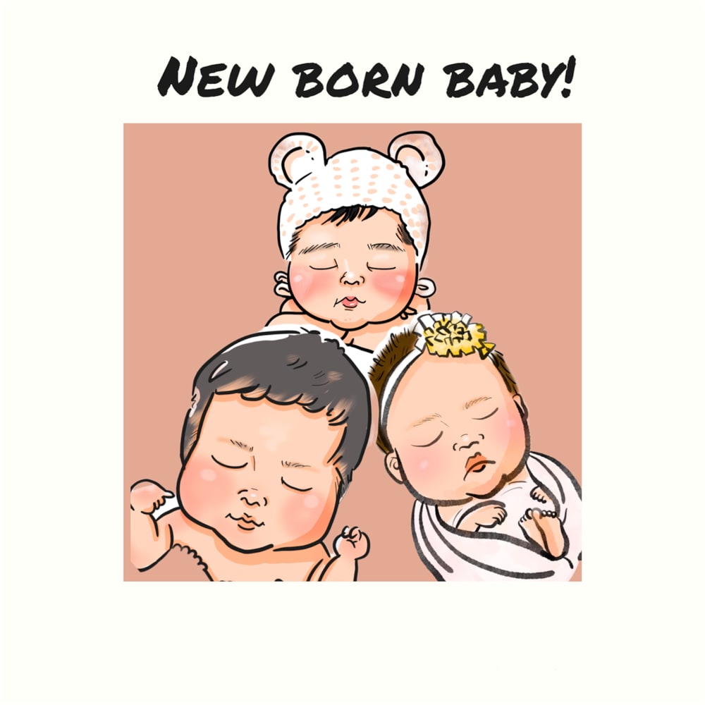 赤ちゃんのポップで元気な似顔絵かきます SNSアイコンやプレゼントにおすすめ★データ納品です イメージ7