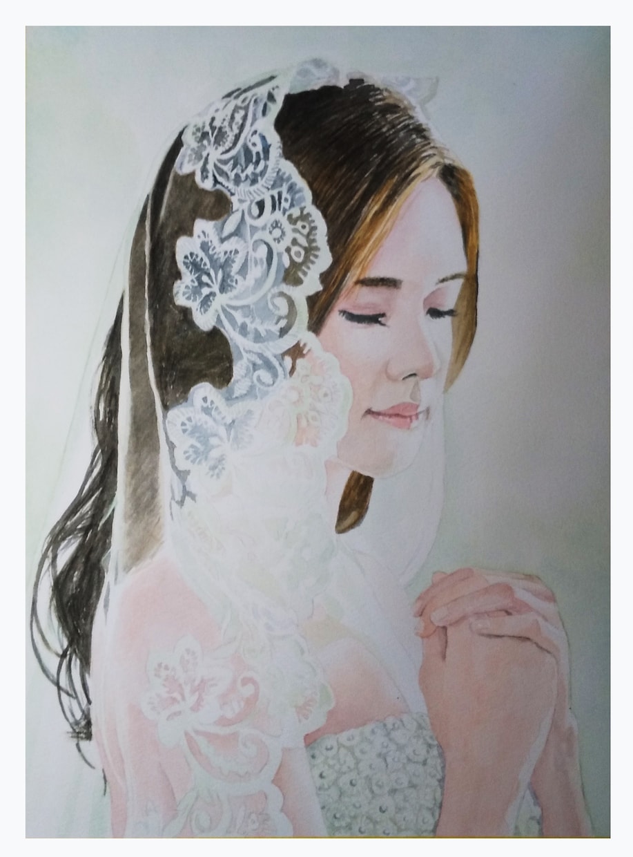 水彩でリアルな肖像画を手描きで作成いたします あなたの素敵な人生の軌跡を一枚の絵に！ イメージ3