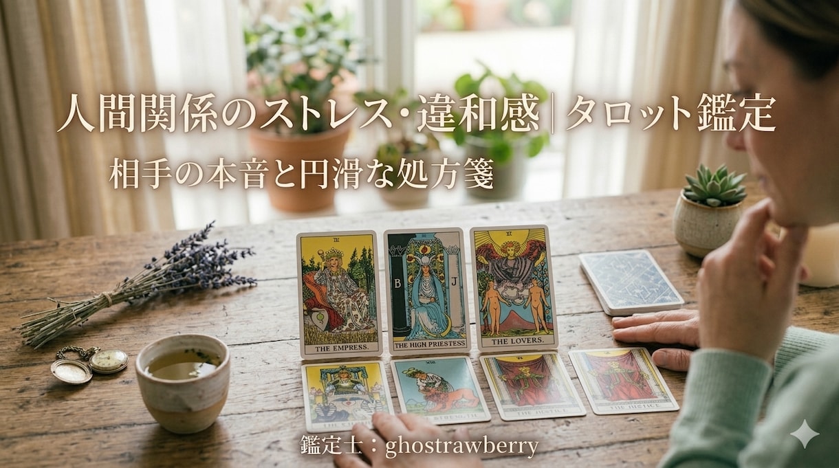 人間関係占い：複雑な思いをタロットで解きます 人間関係のストレス・違和感：「相手の本音」と円滑な処方箋 イメージ1