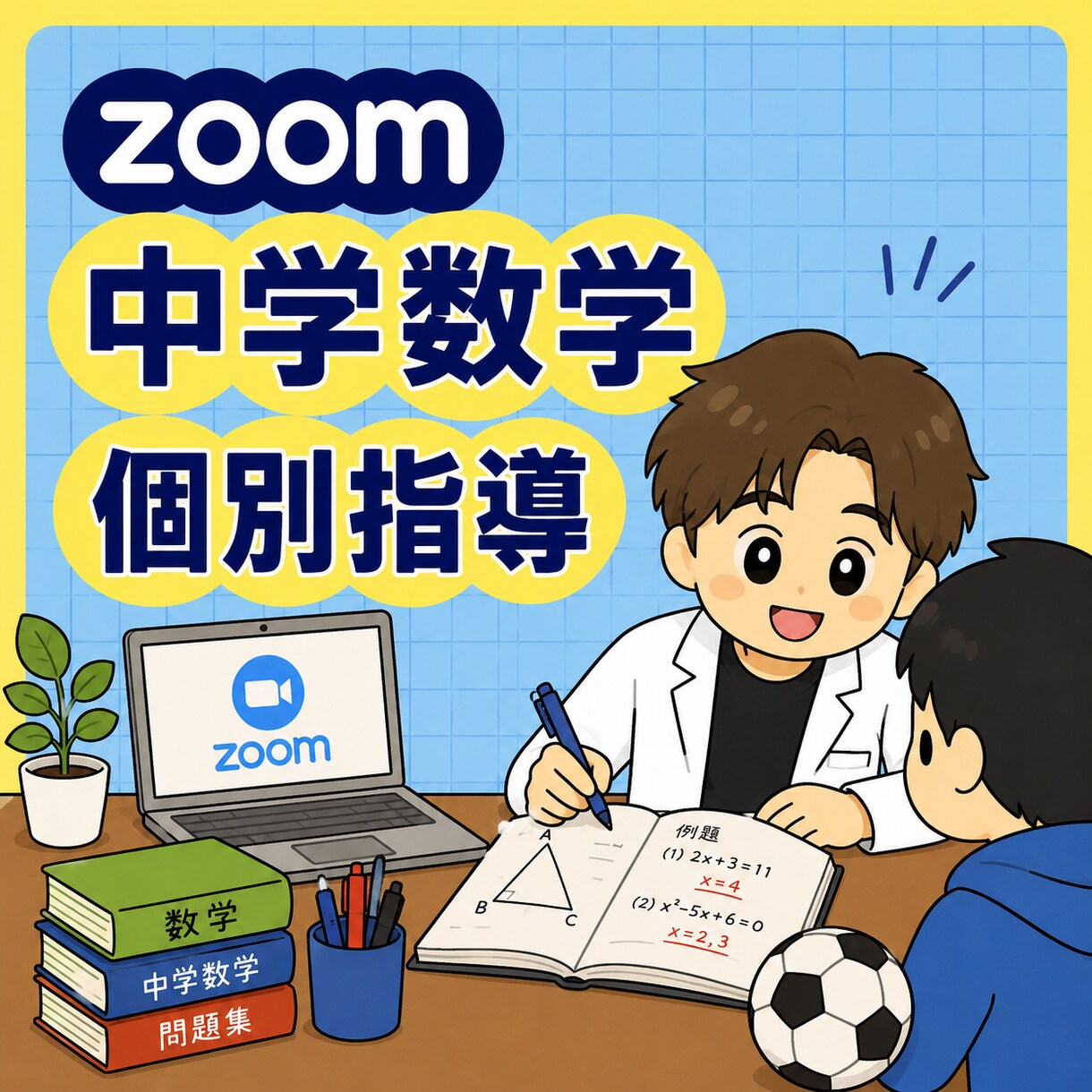 60分）薬学生による中学数学の個別指導を行います 現役薬学生の「楽しい」「分かりやすい」数学個別指導 イメージ1