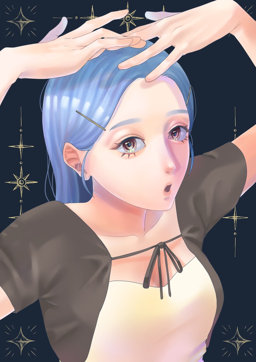 透明感のあるイラスト作成します バストアップの人物でオリジナル性のあるにイラスト！ イメージ5