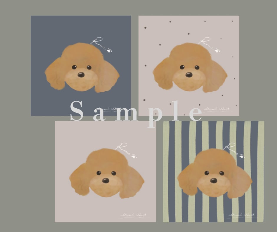 ペットちゃんを可愛いイラストにします アイコンやご自身用にグッズにも♡マスコットのようなイラスト イメージ7