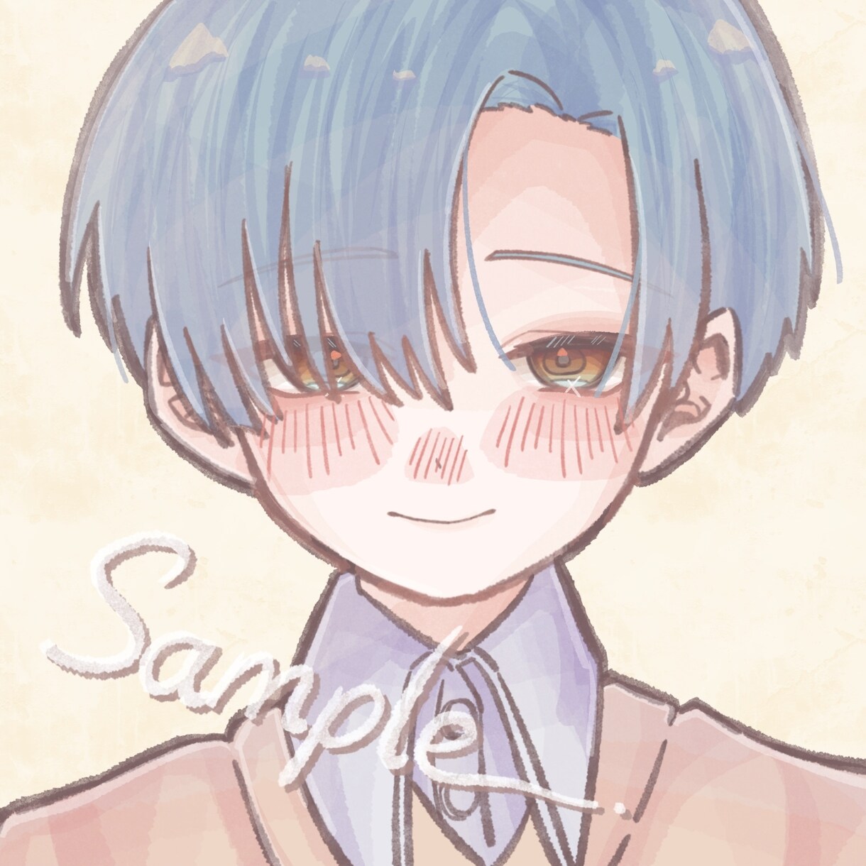 優しい雰囲気のアイコンイラストを描きます なんでもお気軽にご相談ください！ イメージ7