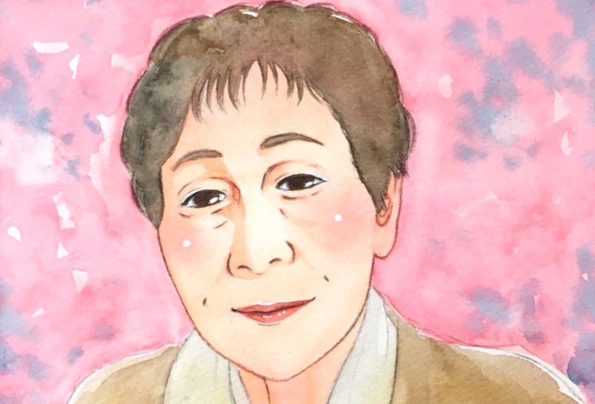 色紙サイズ☆優しい水彩画の似顔絵お描きします 世界でただ一枚のオリジナル。大切な方への贈り物にも イメージ2
