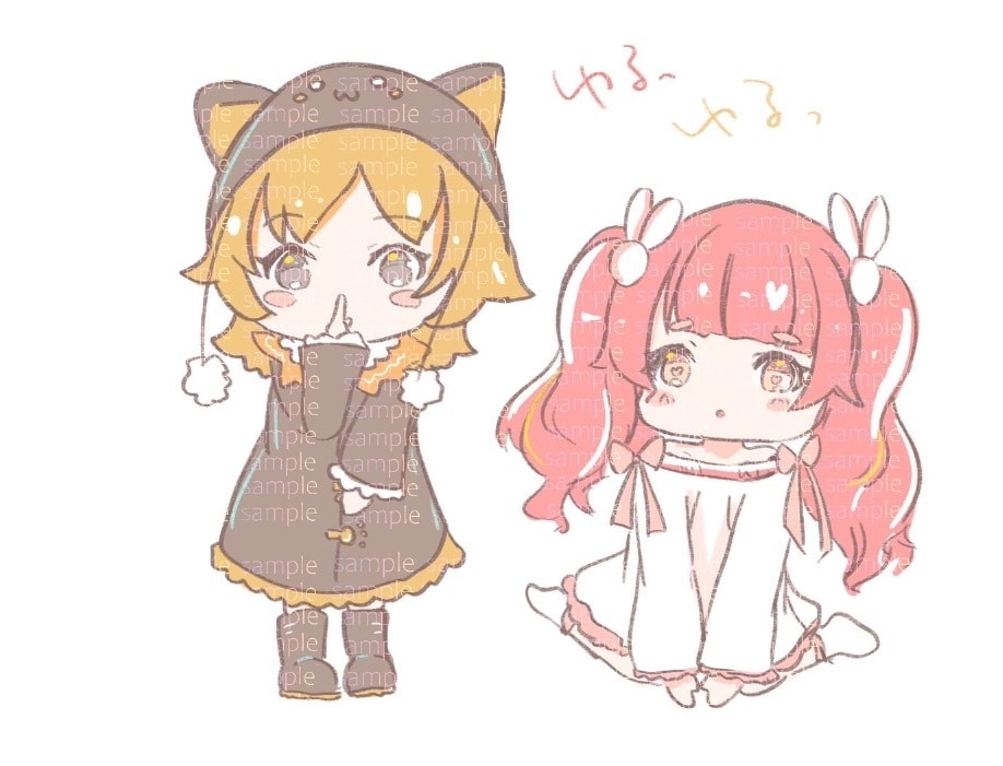 最短3日！ゆるくてめちゃ可愛いミニキャラ描きます ゆるふわ系に比較的お安く、納品スピーディをモットーです！ イメージ6
