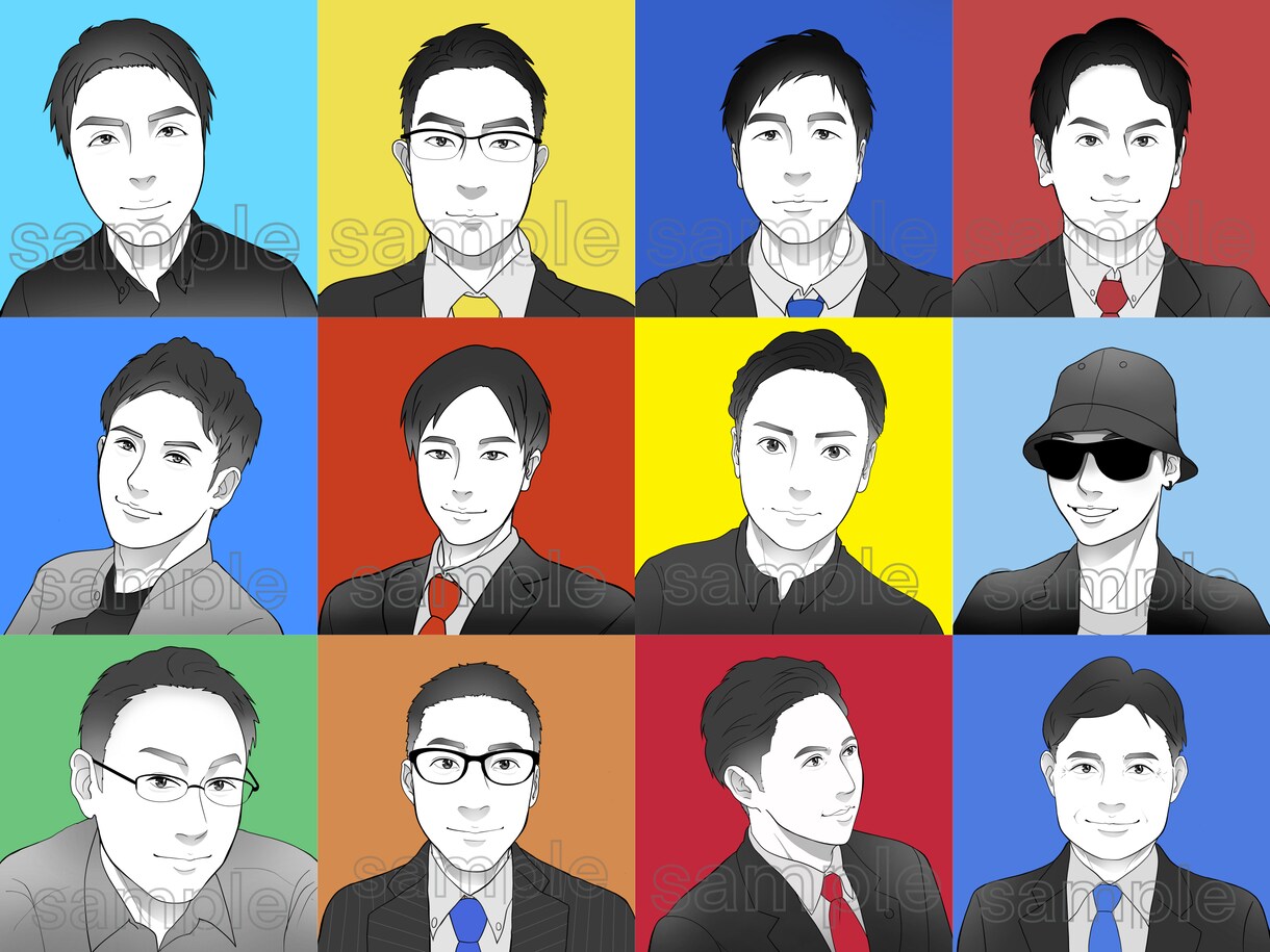 写真をもとに似顔絵描きます SNSのアイコンなどに！商用利用OK イメージ10