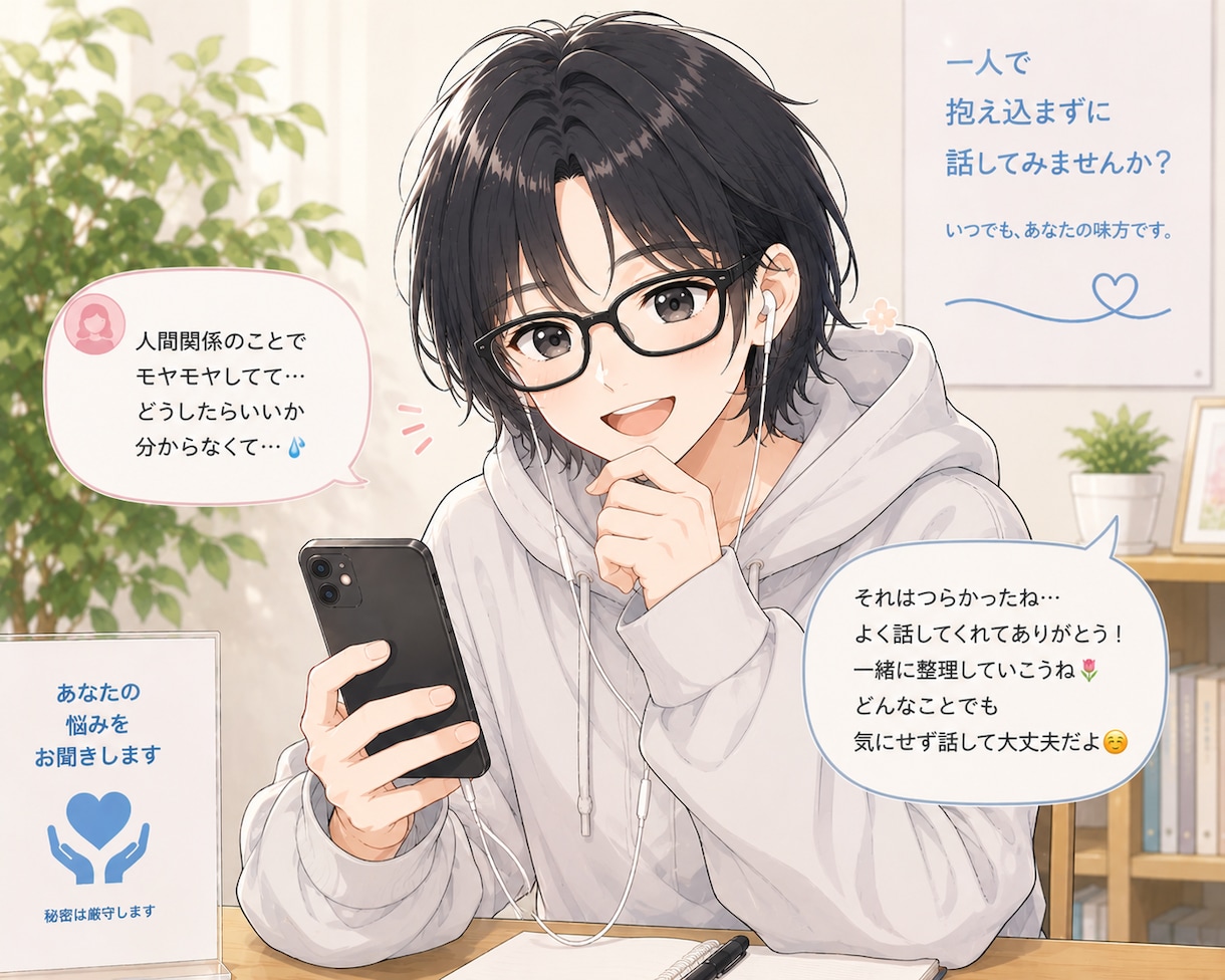 ゆっくりおはなし聞きます とにかくいますぐ愚痴りたい！そんな時話せる相手がここにいます イメージ1