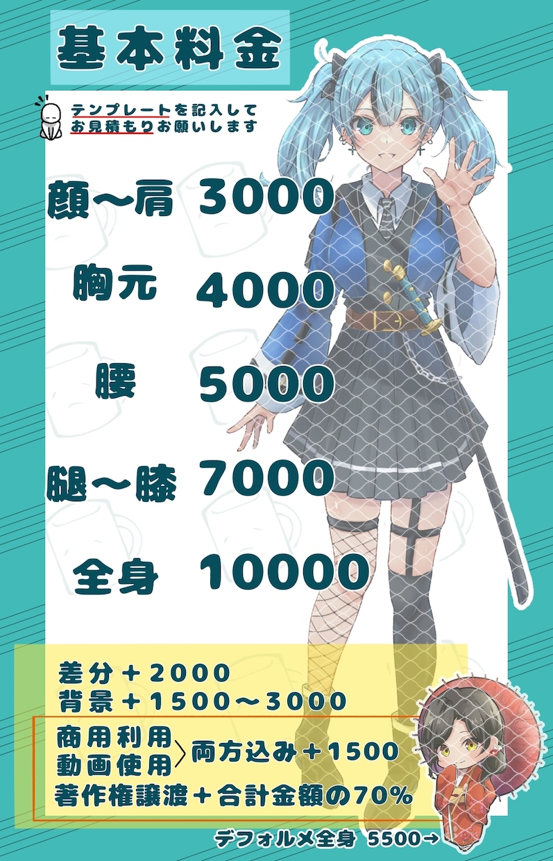 お値下げ中！活動イラスト/サムネ等作成致します 商用可！用途様々なイラストお描きします。 イメージ2
