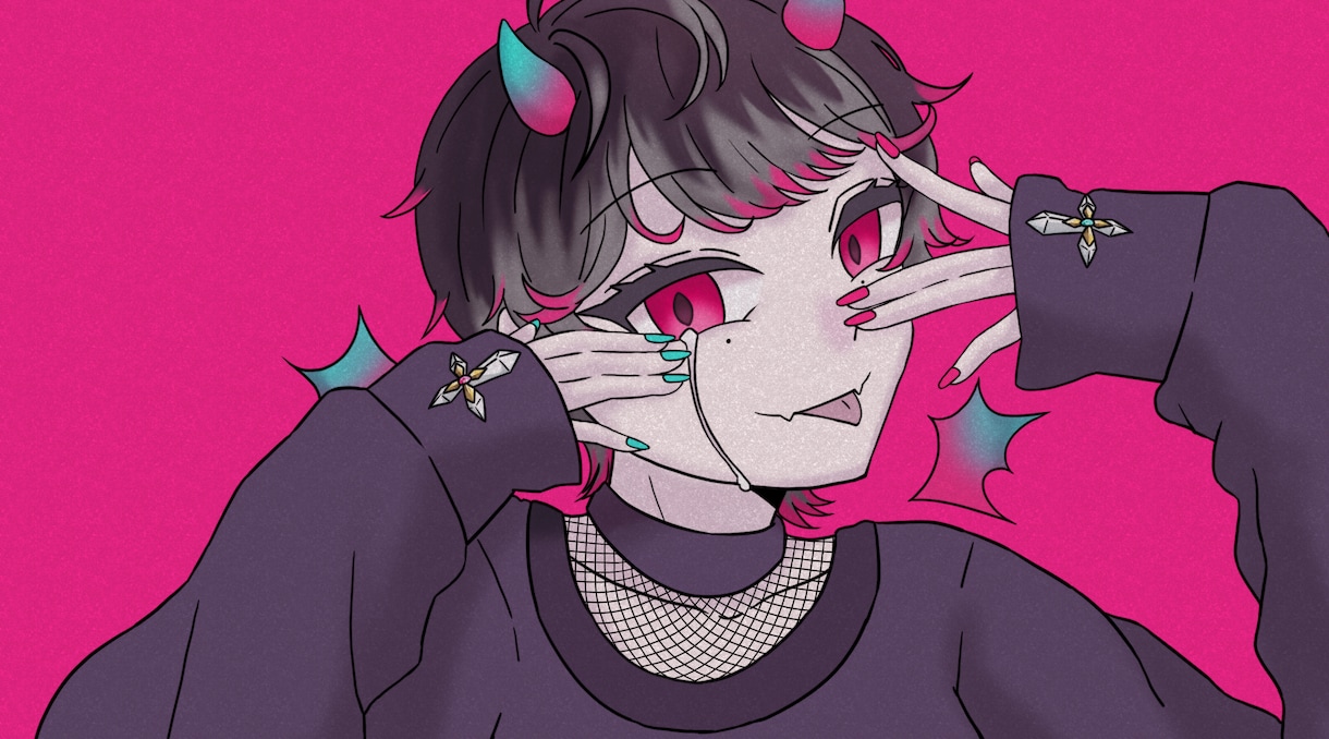 最強の歌声に似合う最強の歌ってみたイラスト描きます 本家寄せが可能です！また、ポーズ等こだわりに寄り添います。 イメージ6