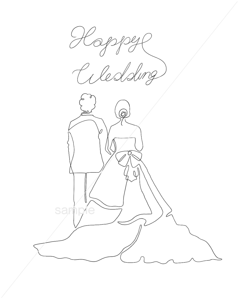 一筆書きイラスト!「繋ぐ」ことにこだわります 全ての線をひと繋ぎにしたオシャレなイラストはいかがですか? イメージ2