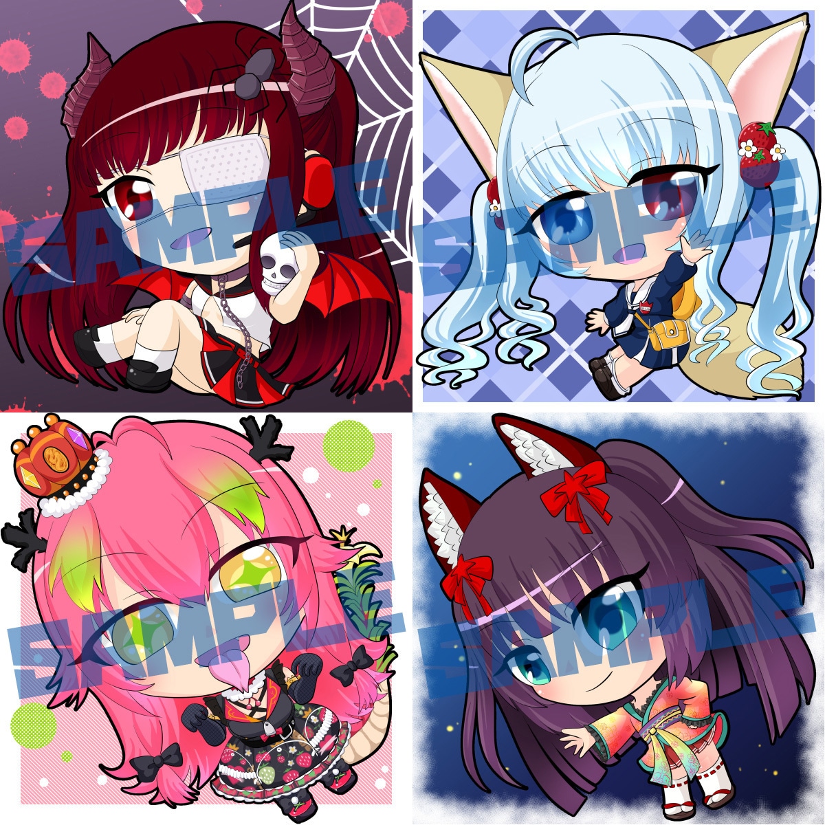 アニメ風のミニキャライラスト描きます アイコン、アバターに！ポップでかわいいミニキャライラスト イメージ5