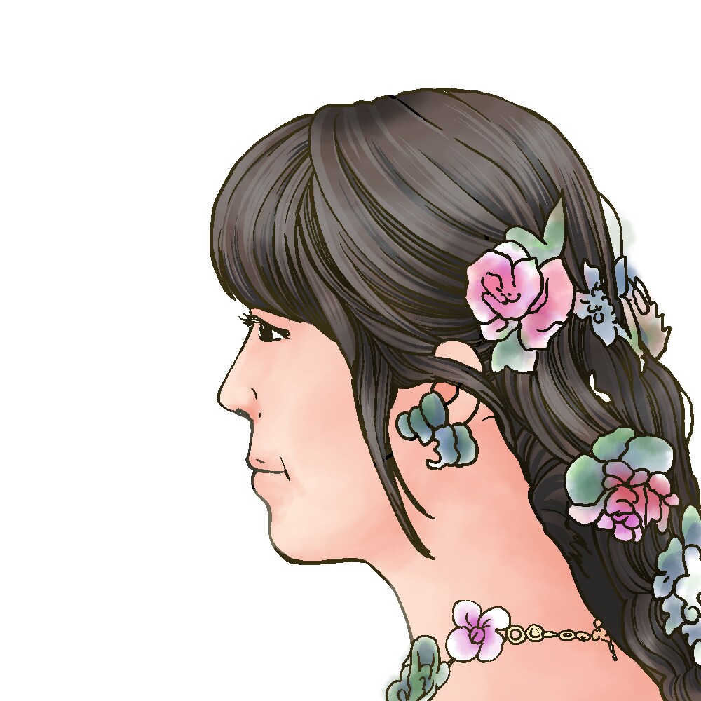 横顔アイコン描きます SNSや名刺にも！お洒落な雰囲気でお描きします。 イメージ2