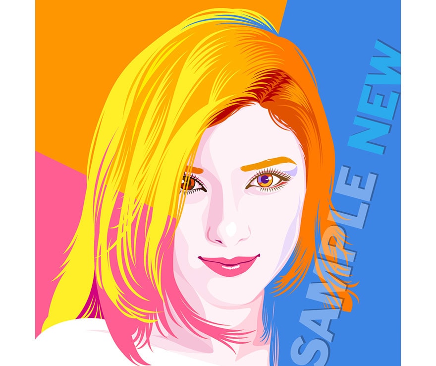 ポップでアートなデザイン似顔絵制作いたします プロフィール画像・SNSアイコンに最適。プレゼントにも! イメージ2