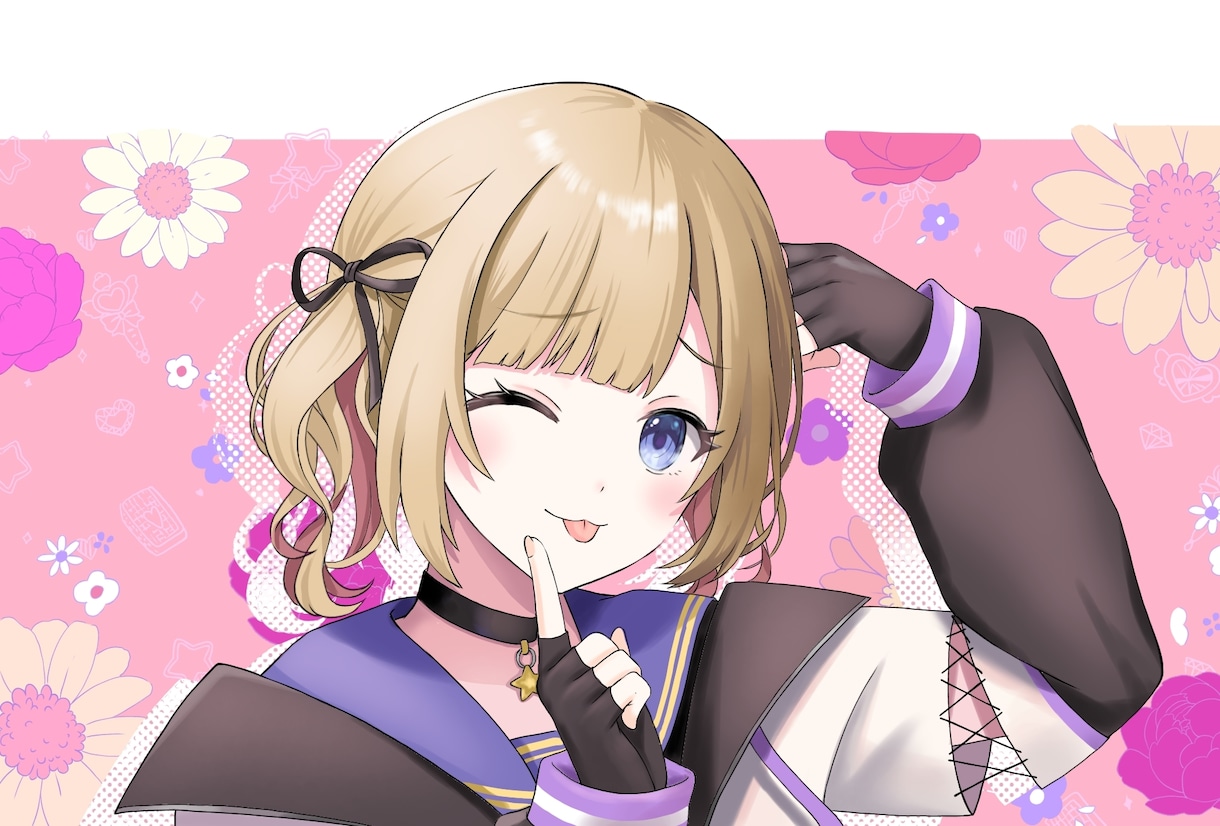 パッと目をひくサムネ、ヘッダーお描きします オリキャラや可愛いキャラクターで目立つ一枚絵をお描きします イメージ2