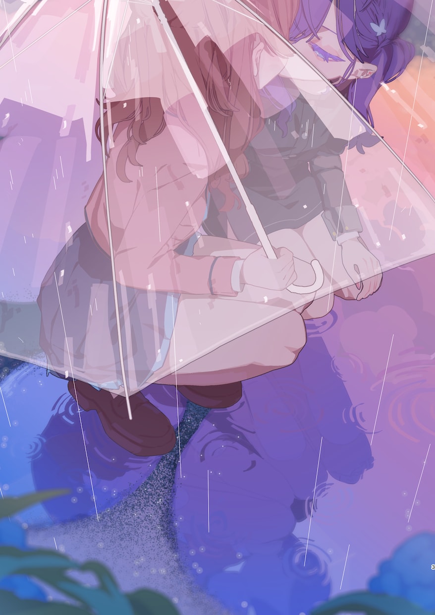 背景、表情差分付きおまかせイラスト制作します 人物＋表情差分1種＋背景付きの1枚絵を制作いたします。 イメージ3