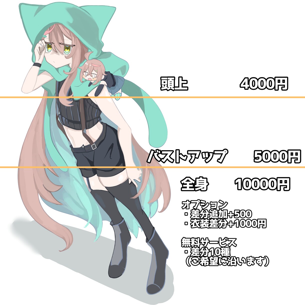 イラスト全般承ります 立ち絵/TRPG/一枚絵/サムネ/アイコンなどお描きします。 イメージ2