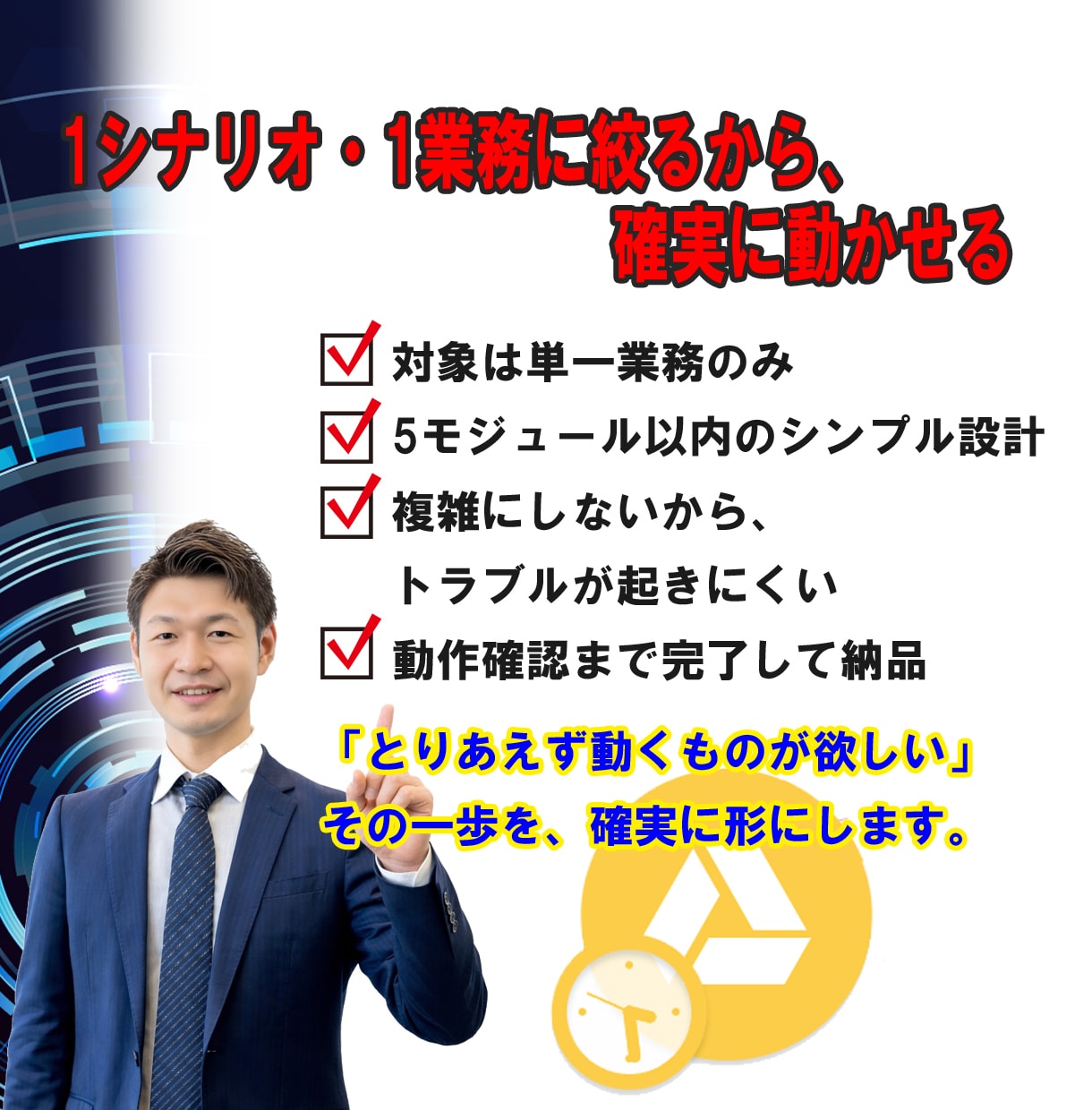 毎日の繰り返し業務をゼロにして自動化します 単純作業から解放され50代管理職が本来の仕事に集中できる イメージ5
