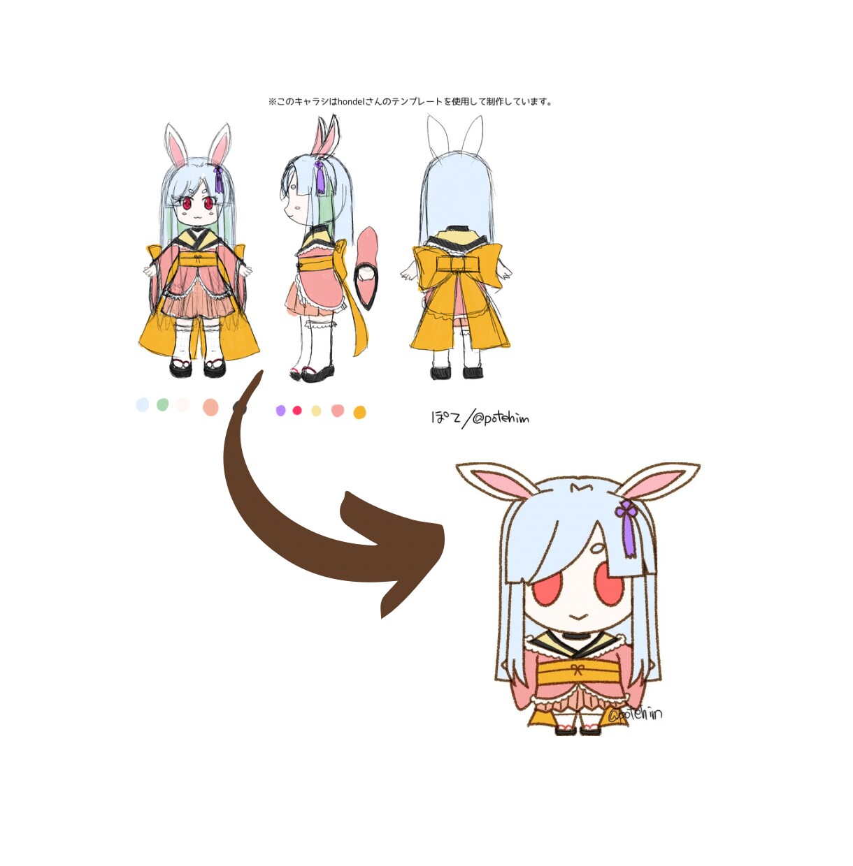 オリキャラをデフォルメします このキャラ、ぬるぬる動く……だと!? イメージ3