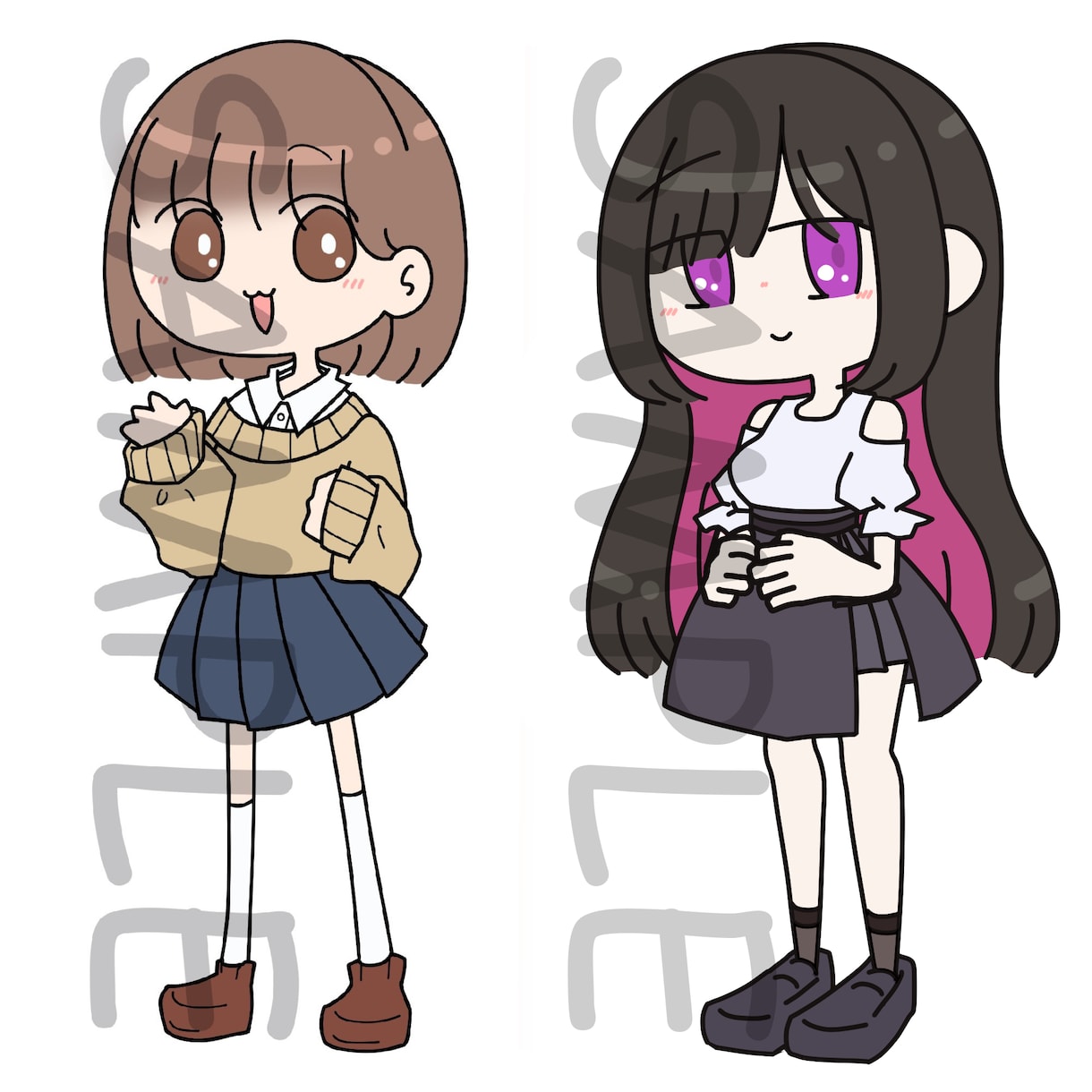 シンプルな絵柄でイラストを描きます アイコン、ヘッダー、サイトのイラストなどに！ イメージ3