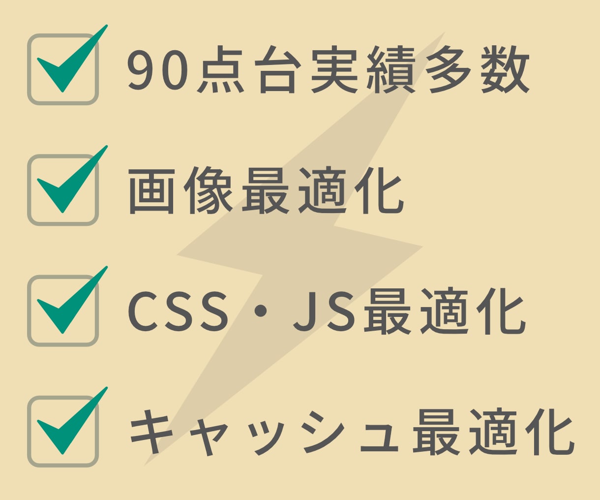 90点代実績多数！あなたのサイト表示を高速化します スコア100点多数の高速化オタクが、あなたのサイトを高速化！ イメージ1
