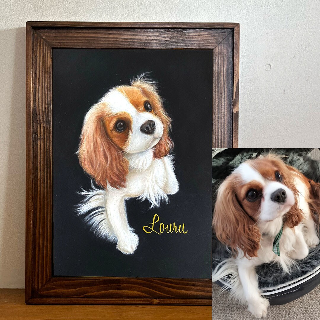 チョークアートで愛犬の似顔絵描きます ★手描きで一枚一枚丁寧に仕上げます★ イメージ7