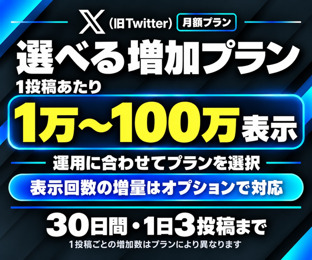 X【月額プラン30日間】インプレッション増加します 1万回増加★Twitterツイート回数無制限★毎日可★ イメージ7