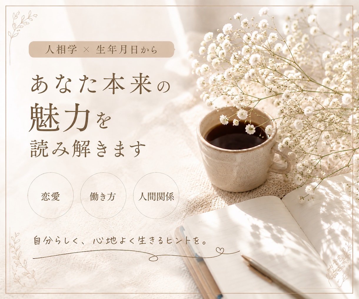 総合版 | あなた本来の魅力を読み解きます \人相学×生年月日から鑑定します/ イメージ1