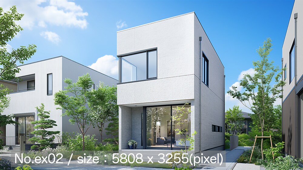 住宅の建築パース画像データを販売します 広告・宣伝用に高精細な外観パースの完成品データを販売 イメージ4