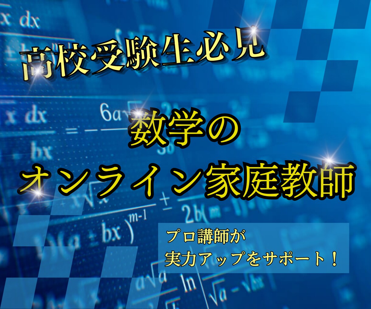 高校受験生☆数学のオンライン家庭教師をします 私は5年のプロ講師であり、実力アップを目指します。 イメージ1
