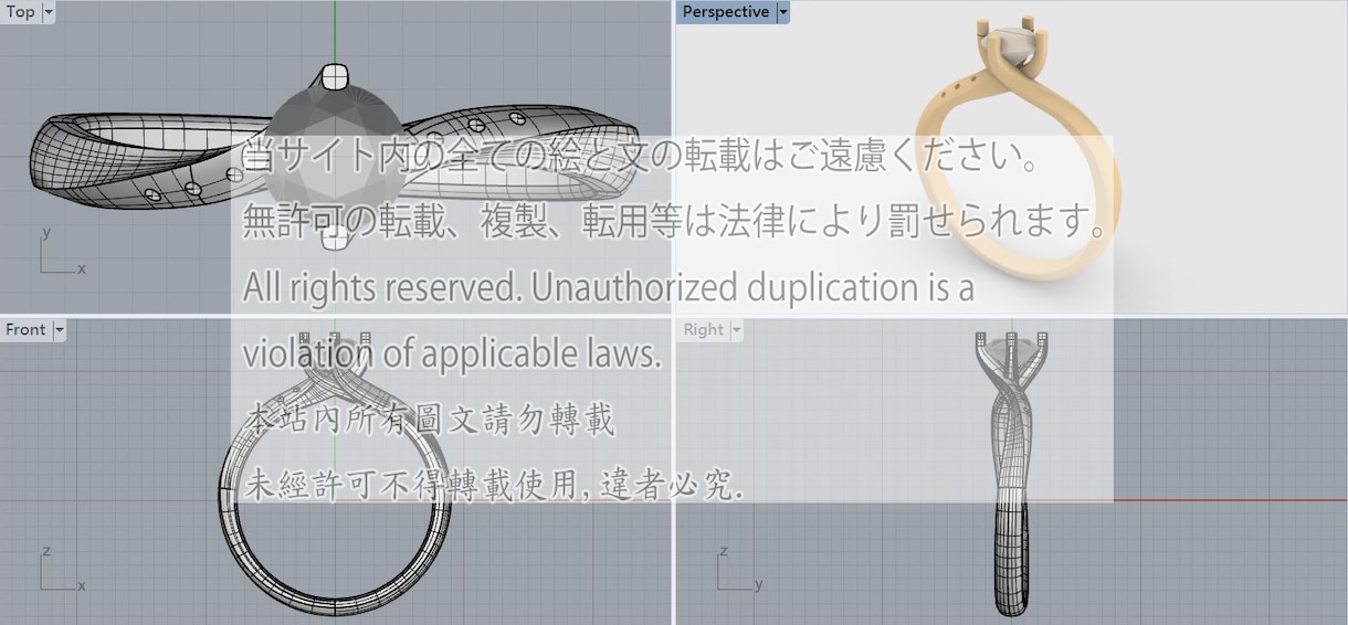 ジュエリーの3Dデータや完成品までを作ります あなたが思ったイメージのジュエリーを3dデータで実現します。 イメージ1