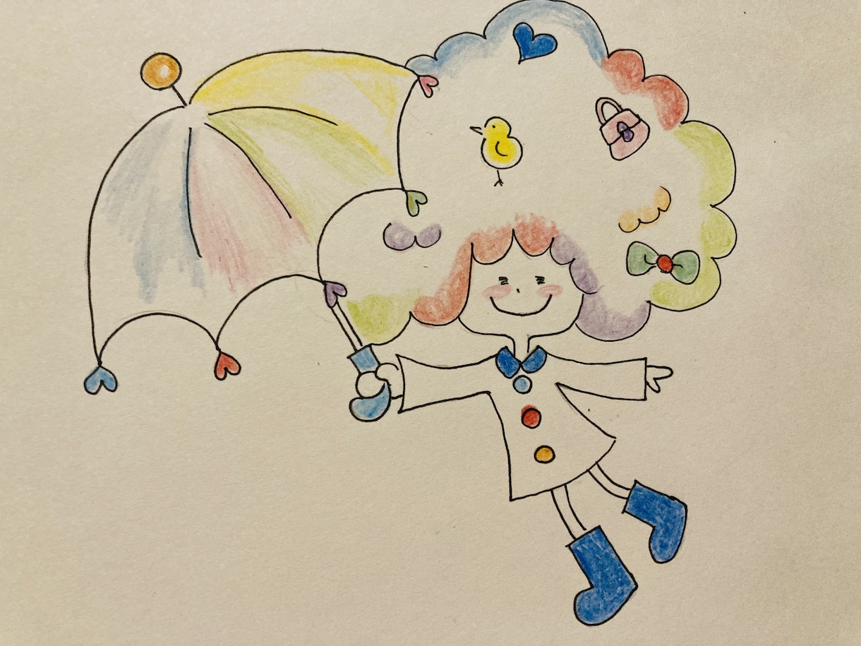 ほっこり可愛いキャラ描きます ペン&色鉛筆で丁寧に描きます。クスッと笑顔になるイラスト イメージ3