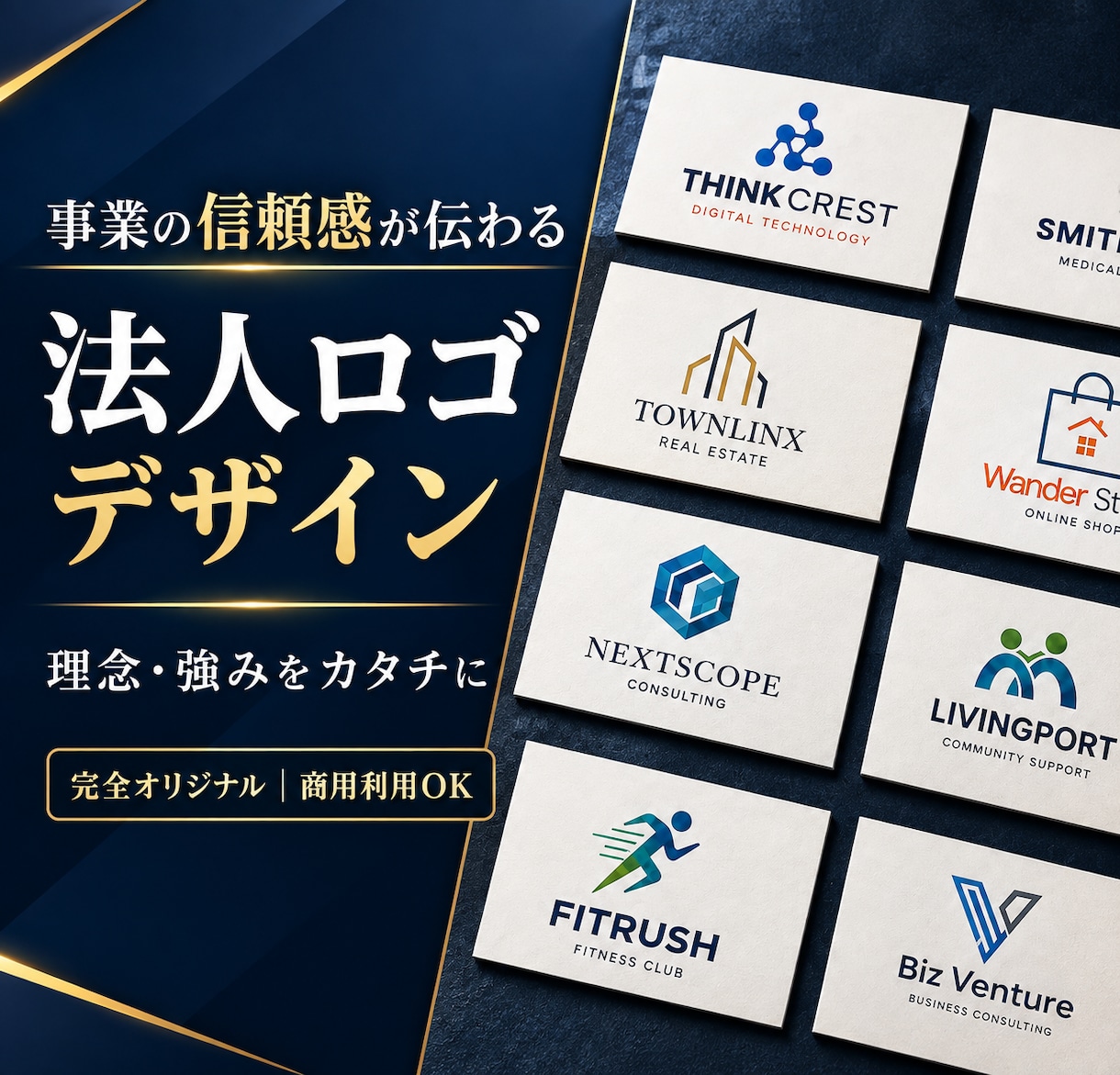 理念や強みをカタチに信頼感ある法人ロゴを制作します 企業の想いを整理し、長く使えるデザインをご提案します イメージ1