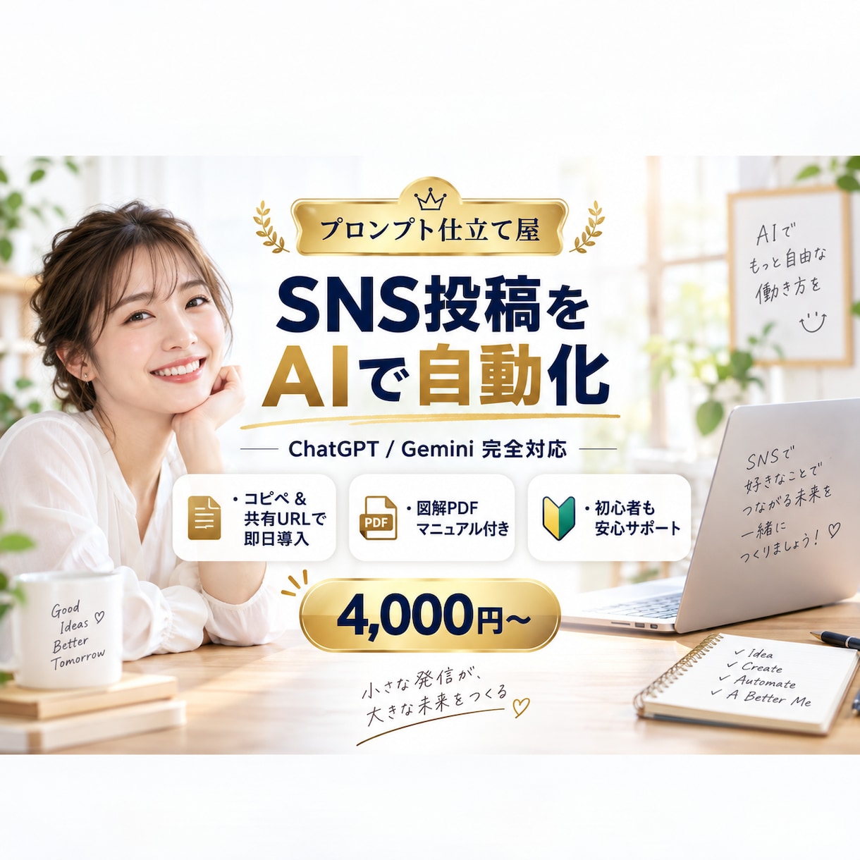 SNS運用を自動化するBot・プロンプト作ります ChatGPT・Gemini対応！SNS投稿作成を自動化 イメージ1
