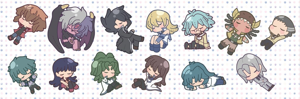 すやすや眠るかわいいデフォルメイラスト作成します グッズや画像のワンポイントに! イメージ5