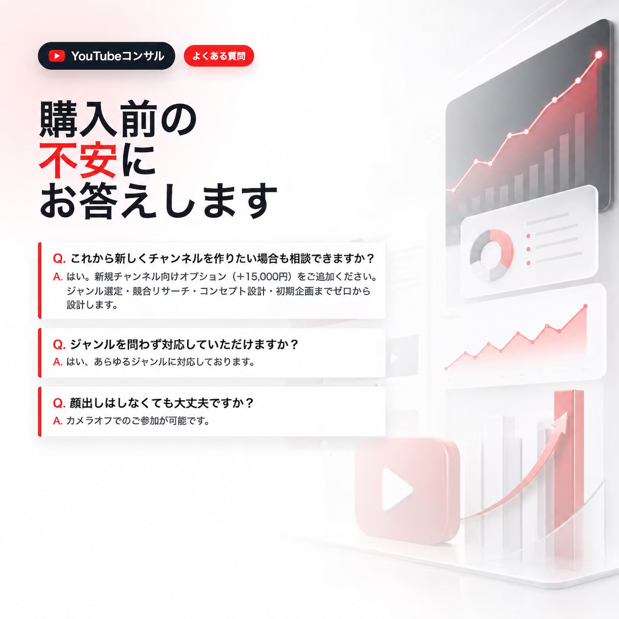 YouTubeチャンネルを伸ばすコンサルをします 運営中の改善から新規立ち上げまで、プロが戦略を設計します！ イメージ8